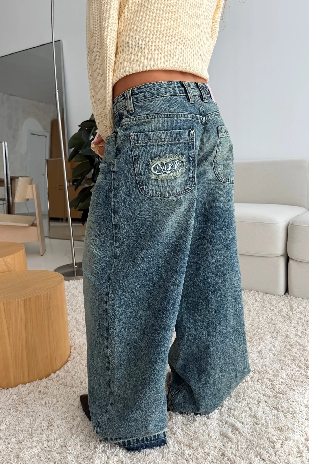 Old Baggy Jeans Acid Dirty Wash