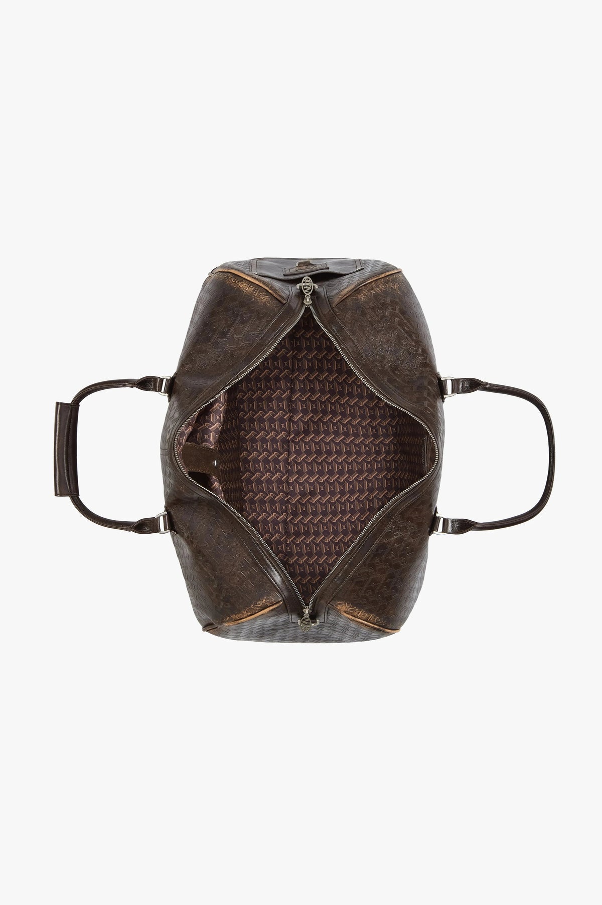 Metal Barrel Bag Brown